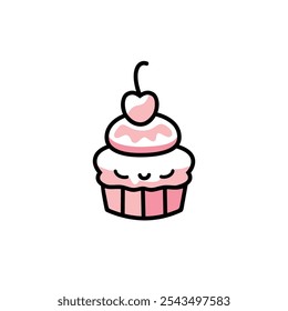 Vector of cute food flat icon