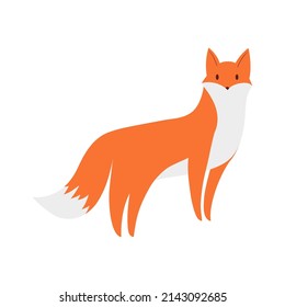 Vector cute fox. Vector illustration in flat style