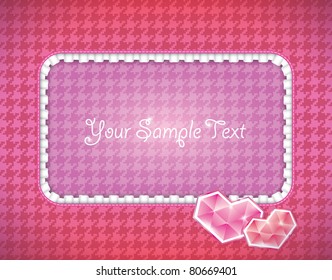 vector cute frame with hearts