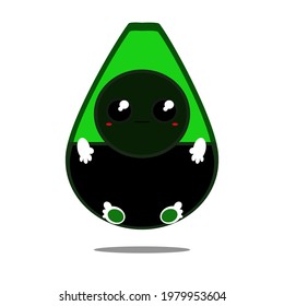 Logo vectorial de la fruta linda para los niños. Logo de la tienda de juguetes