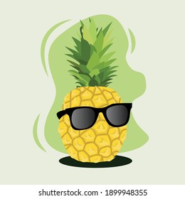 Vector of cute fruits. Funny fruits characters isolated, Cute and funny fruit vector illustration. Editable vector fruits