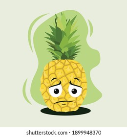 Vector de lindas frutas. Caracteres de frutos divertidos aislados, ilustraciones de vectores de fruta tierno y divertidos. Frutas vectoriales editables