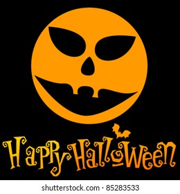 Vector cute and funny Halloween illustration