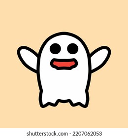 Espectador lindo fantasma para la decoración de Halloween.