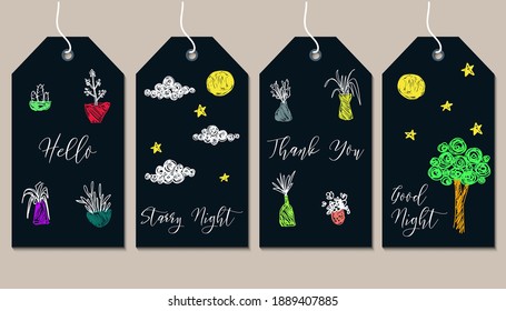 Vector of cute gift tag collection