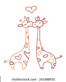 giraffe love images stock