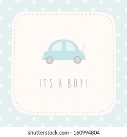 Vector cute greeting card It's a boy