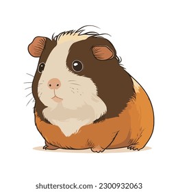 Vektor cute guinea cartoine style