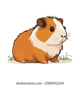 vector cute guinea pig cartoon style