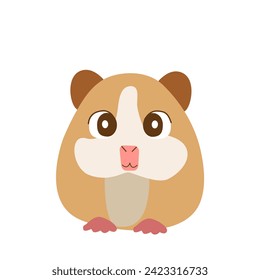 vector cute guinea pig cartoon style illustration isolate on white background , cute animal for various design , children  fabric and paper print.