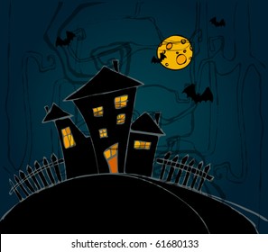 vector cute Halloween Background