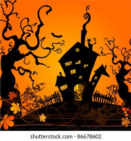 vector cute Halloween illustrated background