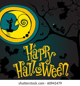 Vector cute Halloween illustration