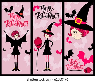 Vector cute Halloween illustration