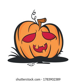 Vector of Cute Halloween Pumpkin