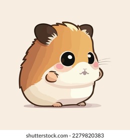estilo de caricatura vectorial lindo hamster