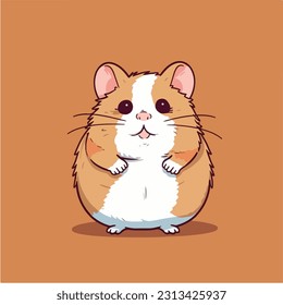 Vektorcute Hamster Cartoon-Stil