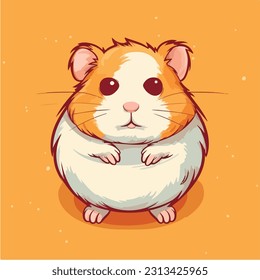 estilo de caricatura vectorial lindo hamster