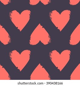 Vector cute hand drawing artistic hearts background