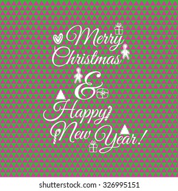 Vector cute hand drawing christmas and new year background