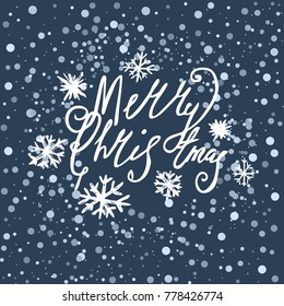 Vector cute hand drawing Merry Christmas template card background