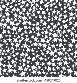 Vector cute hand drawing stars seamless pattern background