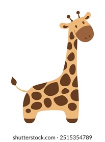 Vector cute hand drawn giraffe