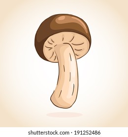 Vector cute hand drawn mushroom