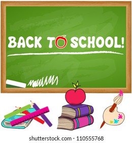 Vector cute hand drawn sketch style back to school illustration