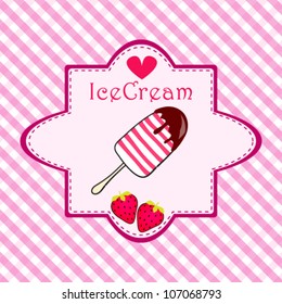 Vector cute, hand drawn style ice cream illustration