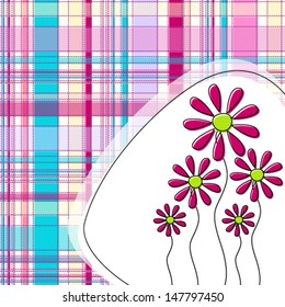Vector cute hand drawn style flowers background