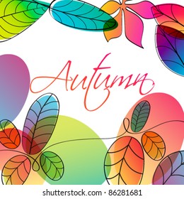 Vector cute hand drawn style autumn illustration