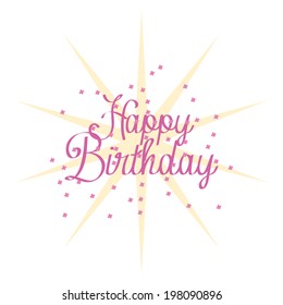 Vector Cute Happy Birthday Card Template Stock Vector (royalty Free 