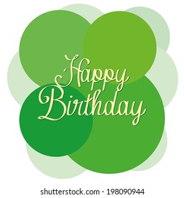 Vector Cute Happy Birthday Card Template Editable