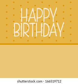 Vector Cute Happy Birthday Greeting Card With Text