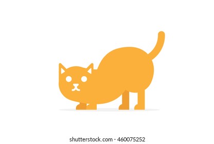 Vector cute happy cat