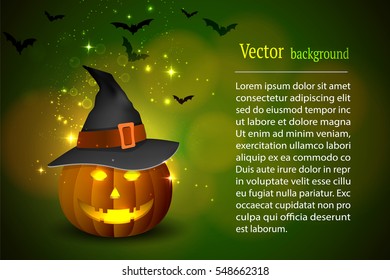 Vector Cute Happy Halloveen pattern design, pumpkin eyes and mouth.