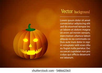 Vector Cute Happy Halloveen pattern design, pumpkin eyes and mouth.