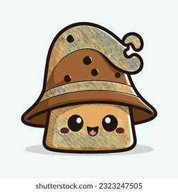 estilo de dibujos animados de sombrero lindo vectorial