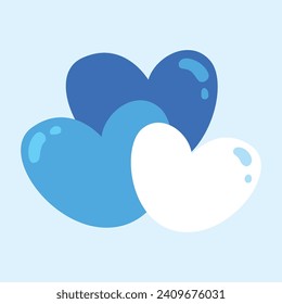 Vector cute hearts icon vector illustration.