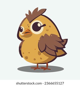 vector cute hen cartoon style