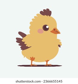 estilo de dibujos animados vectorial lindo hen