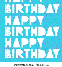 Vector cute hipster cake and handwriting type card background template