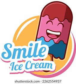 vector cute ice cream cartoon vector icon illustration food object icon concept isolated