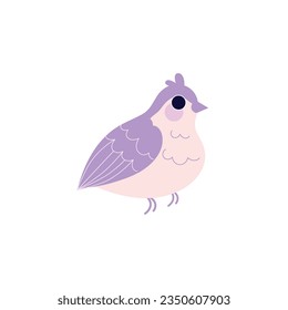 Vector cute illustration of a bird.