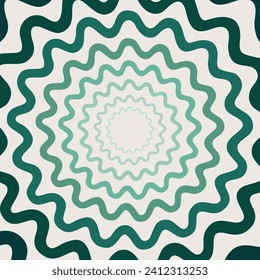 Vector cute illustration with curvy wavy rounded lines and gradient colors