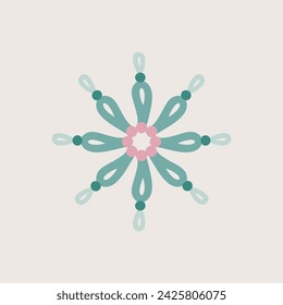 Ilustración linda del vector con el elemento abstracto simple de la flor