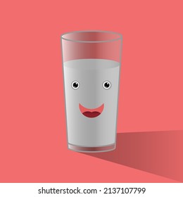 vector cute ilustration of milk, good for children product, children book etc.