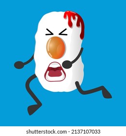 vector cute ilustration of sunny side up, good for children product, children book etc.