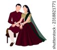 indian wedding couple suit